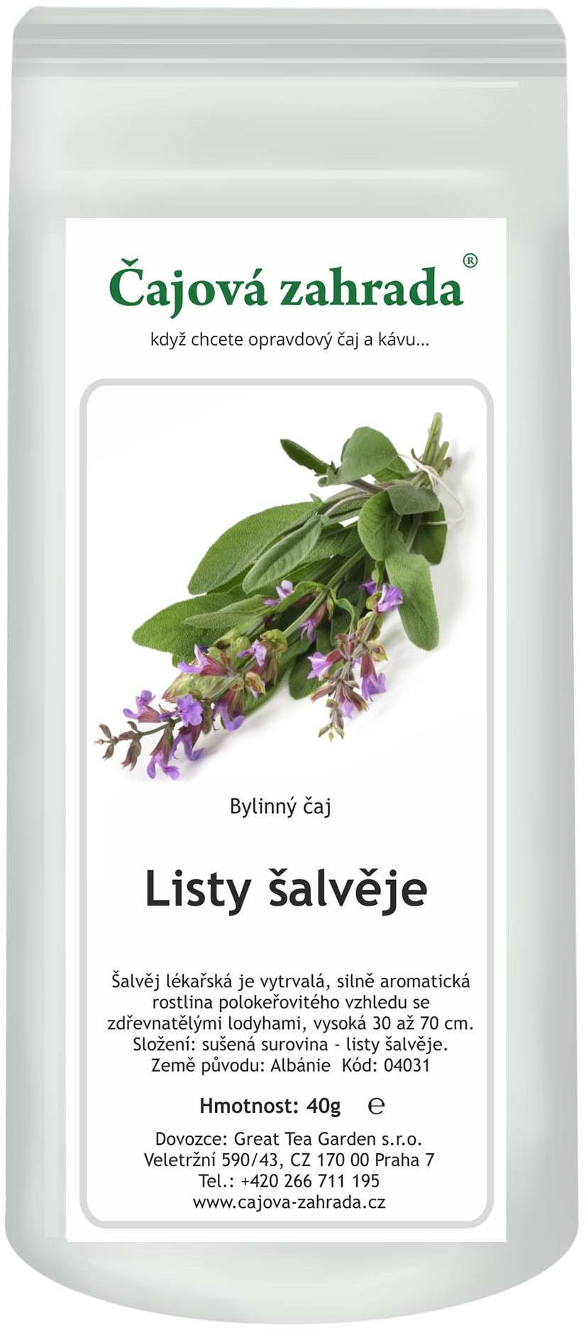 Čajová záhrada Šalvia list