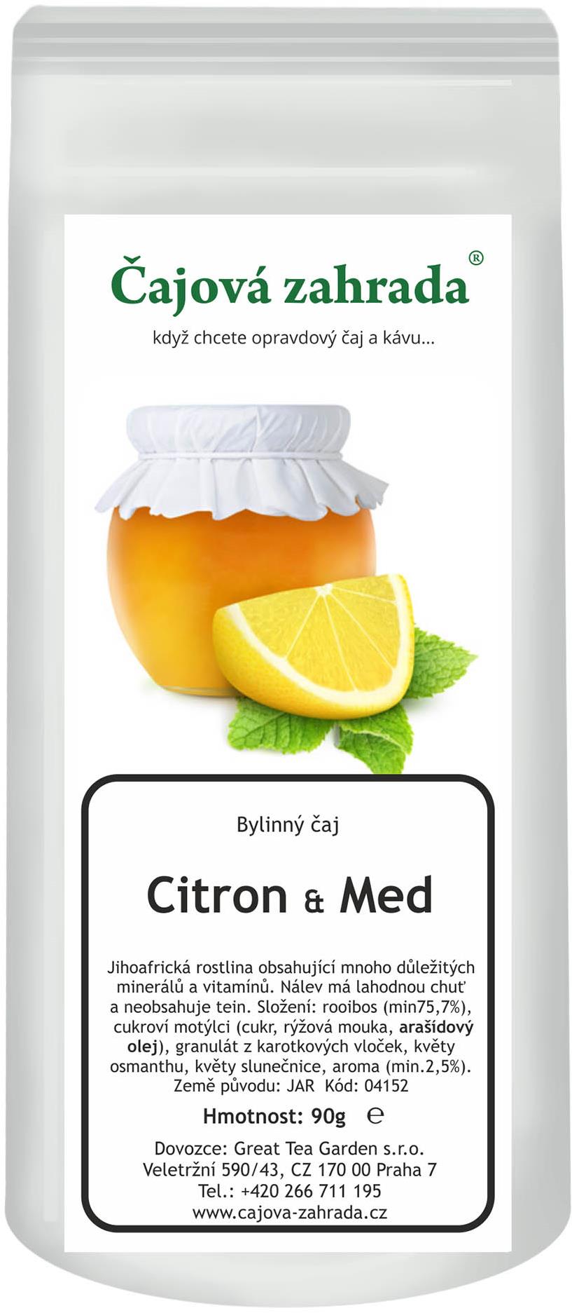 Čajová záhrada Rooibos Citrón & Med 500 g