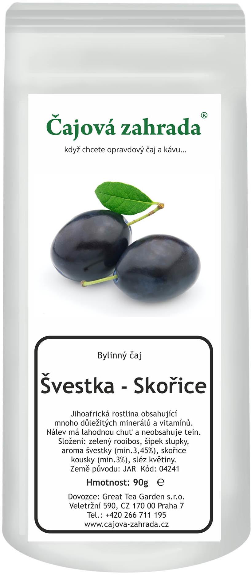 Čajová záhrada Rooibos Slivka & Škorica 90 g