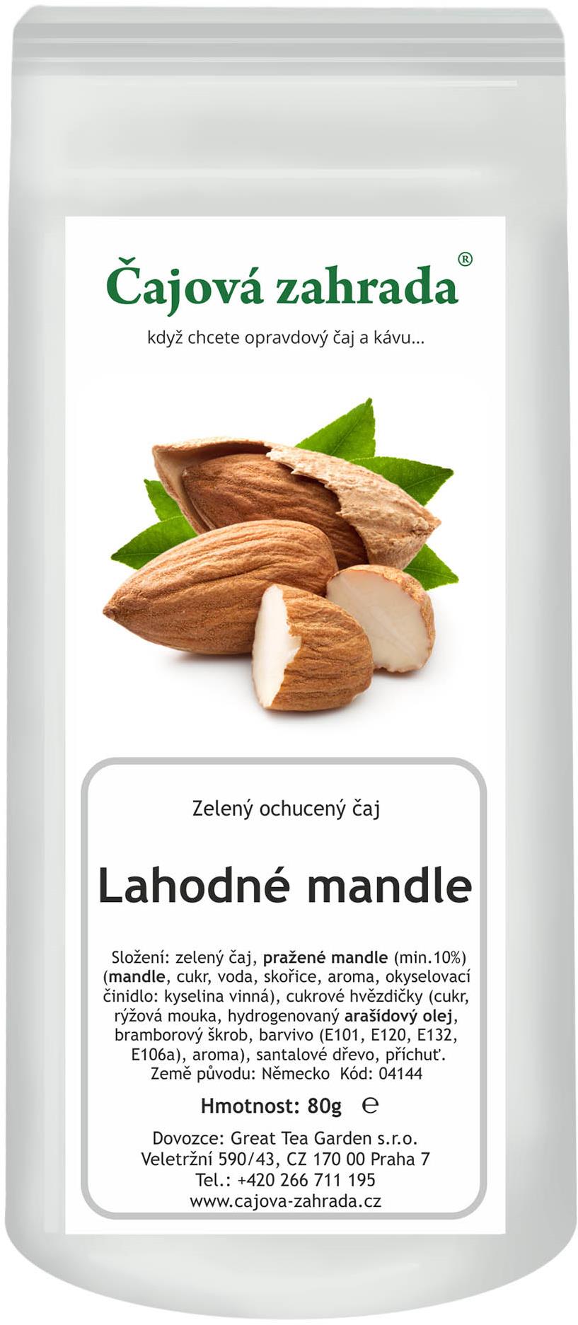 Čajová záhrada – Lahodné mandle – zelený ochutený čaj, 500 g