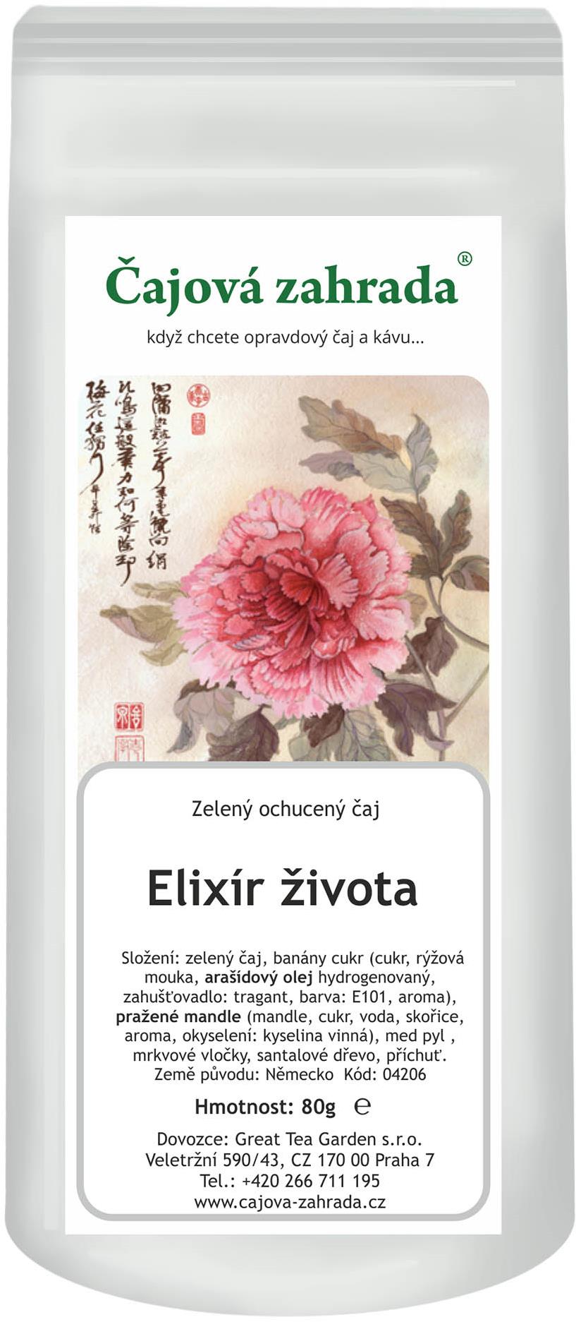 Čajová záhrada – Elixír života – zelený ochutený čaj, 500 g