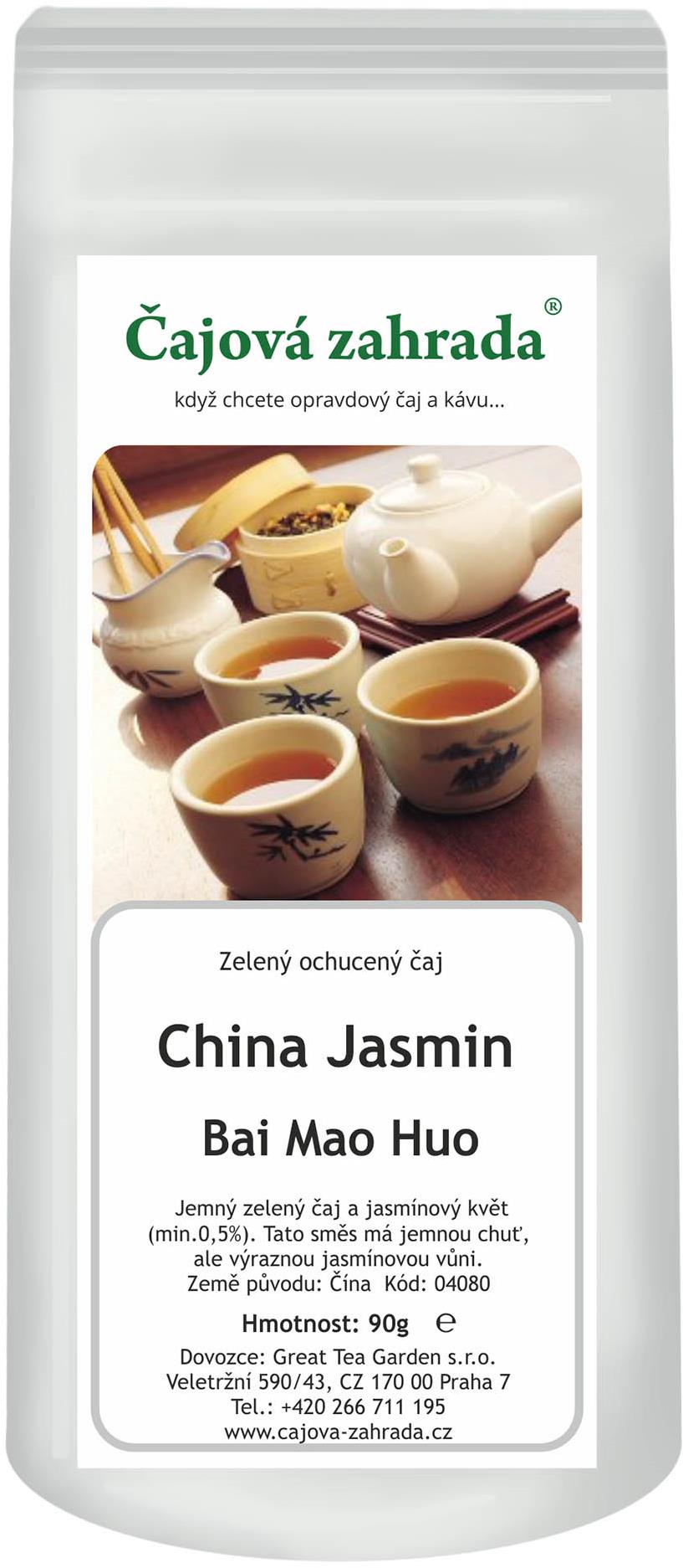 Čajová záhrada – China Jazmín Bai Mao Huo – jazmínový čaj, 90 g
