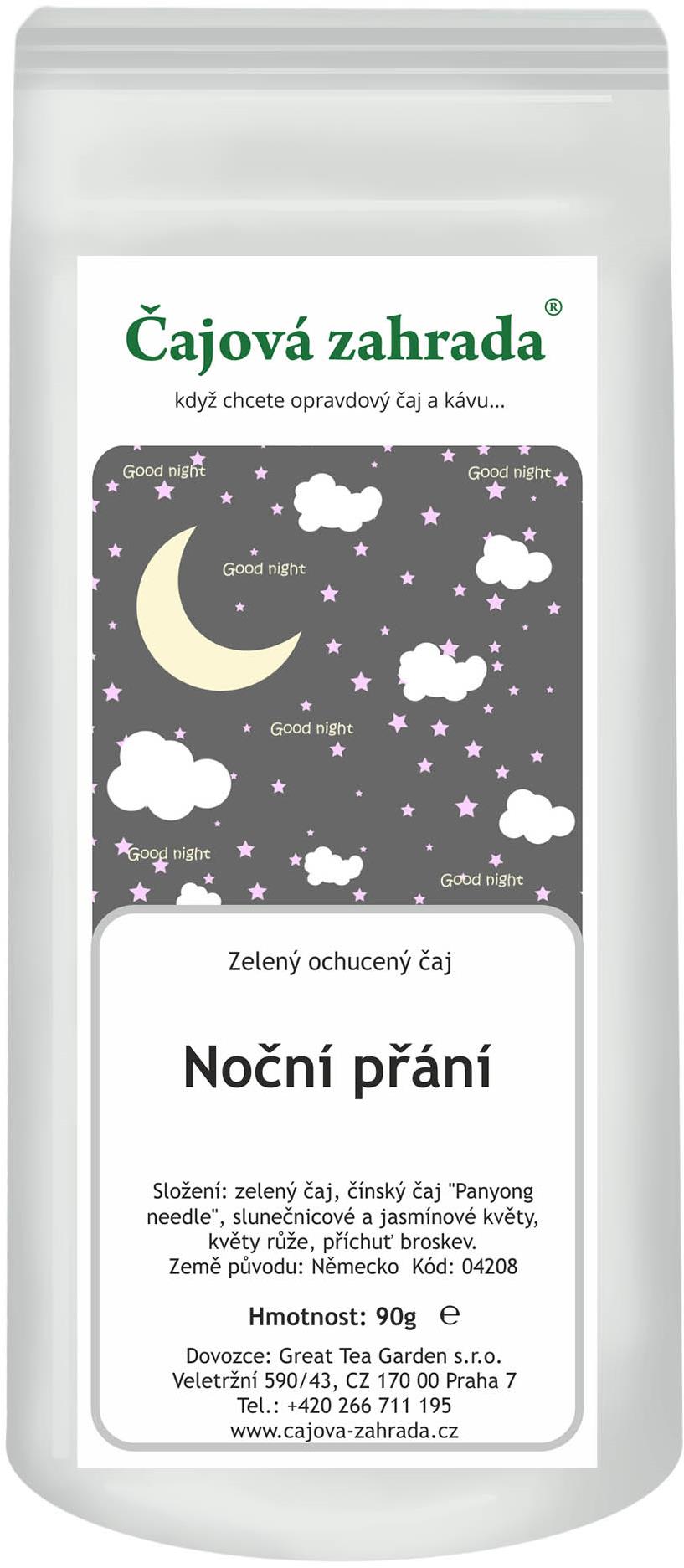 Čajová záhrada – Nočné prianie – zelený ochutený čaj, 90 g