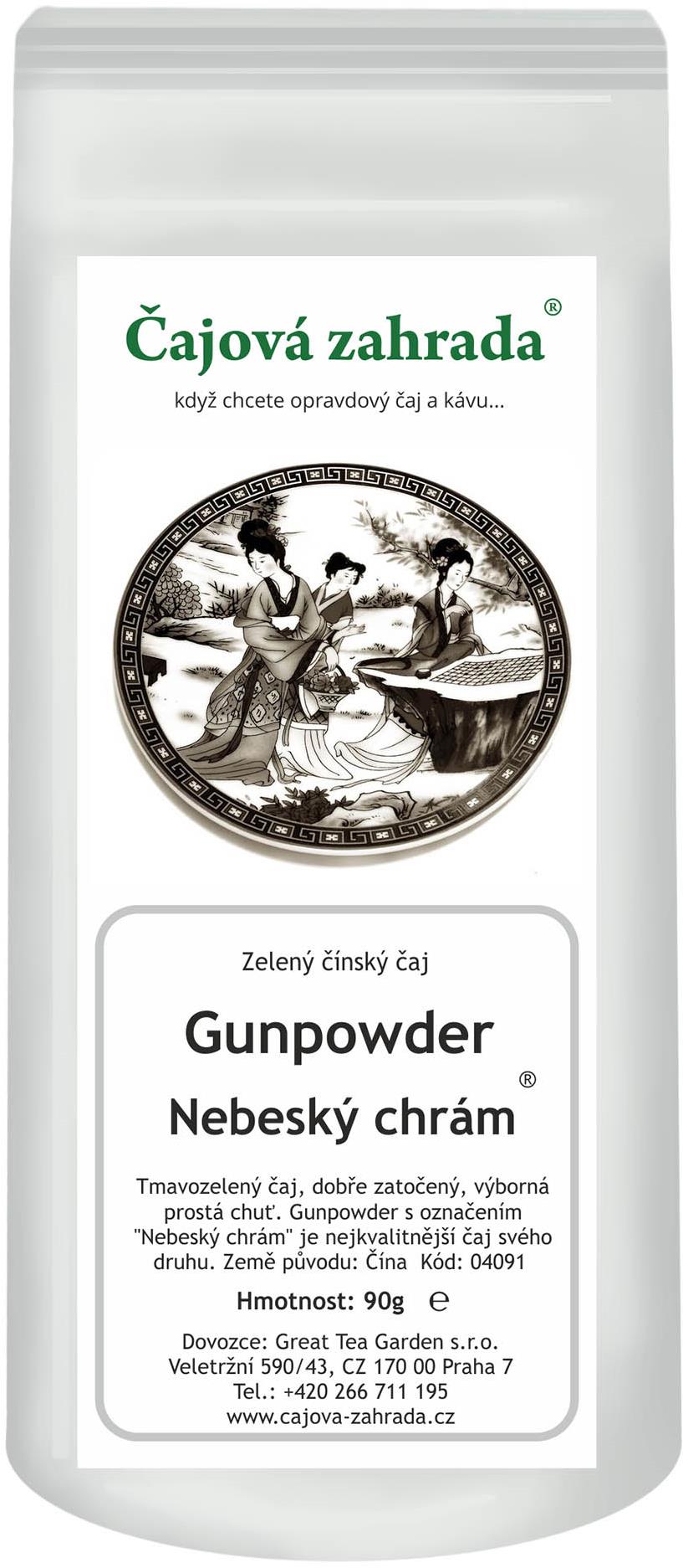 Čajová záhrada – China Gunpowder Špeciál – Nebeský chrám® – zelený čaj, 500 g