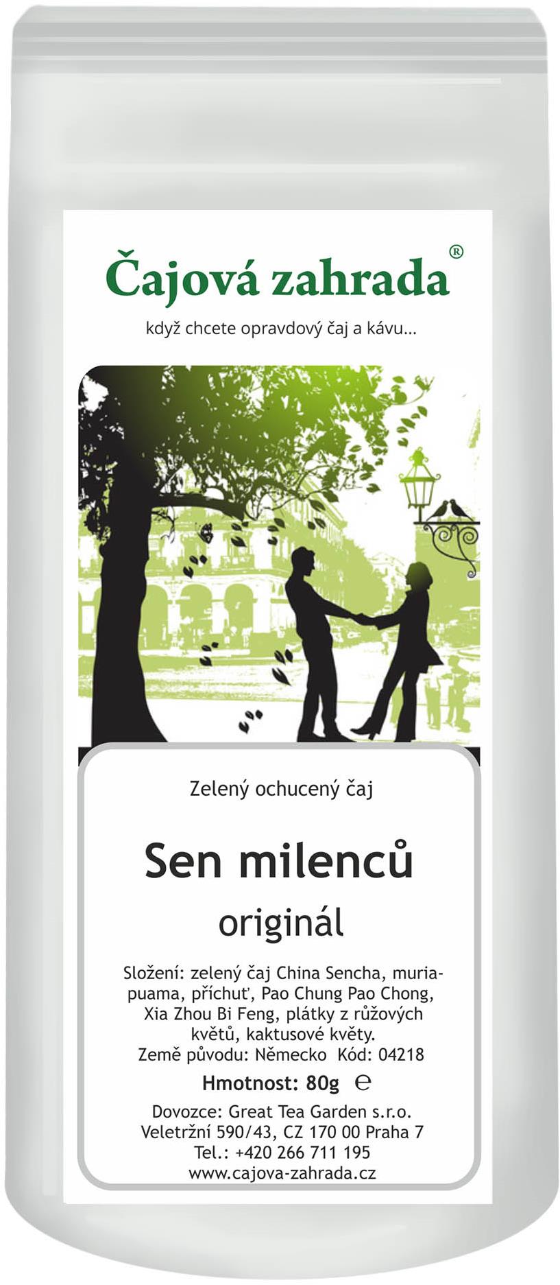 Čajová záhrada – Sen milencov – zelený ochutený čaj, 500 g