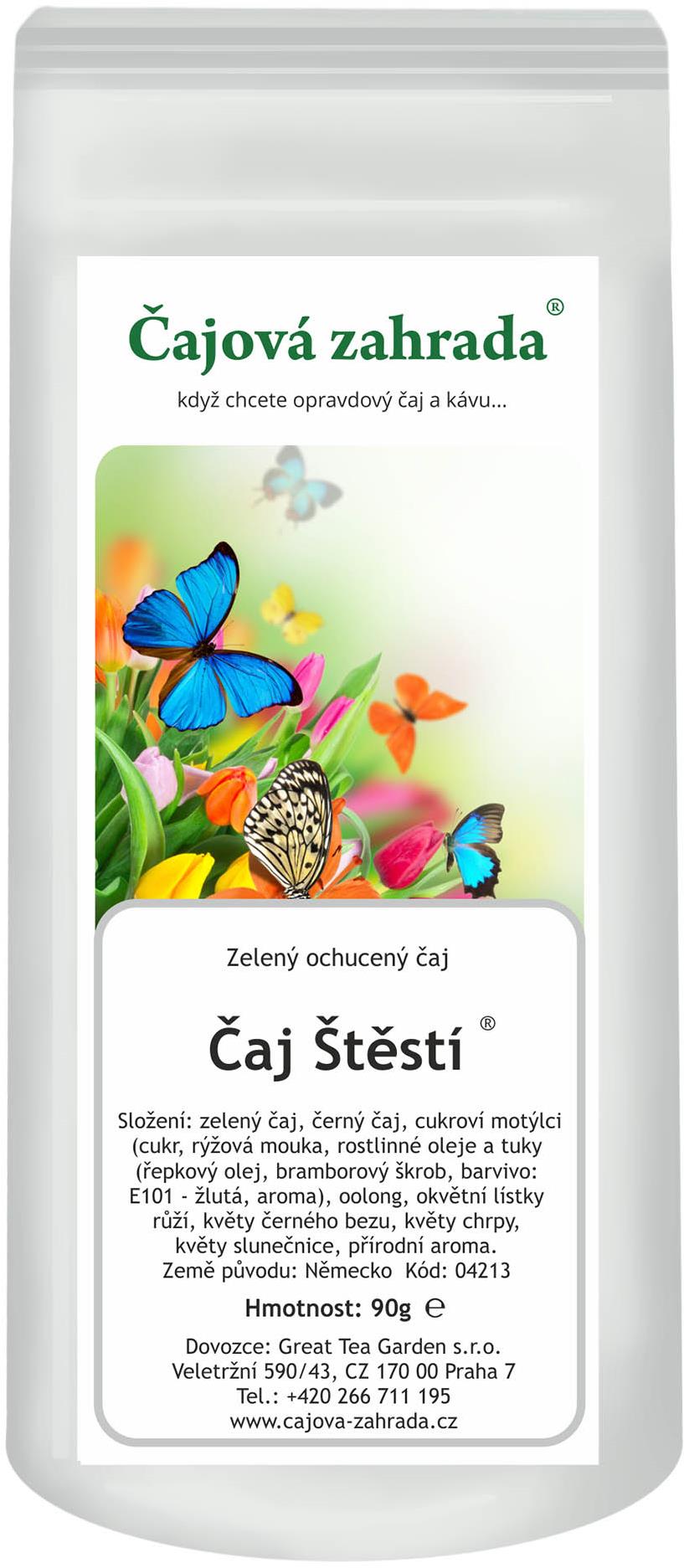 Čajová záhrada – Čaj šťastia® – zelený ochutený čaj, 90 g