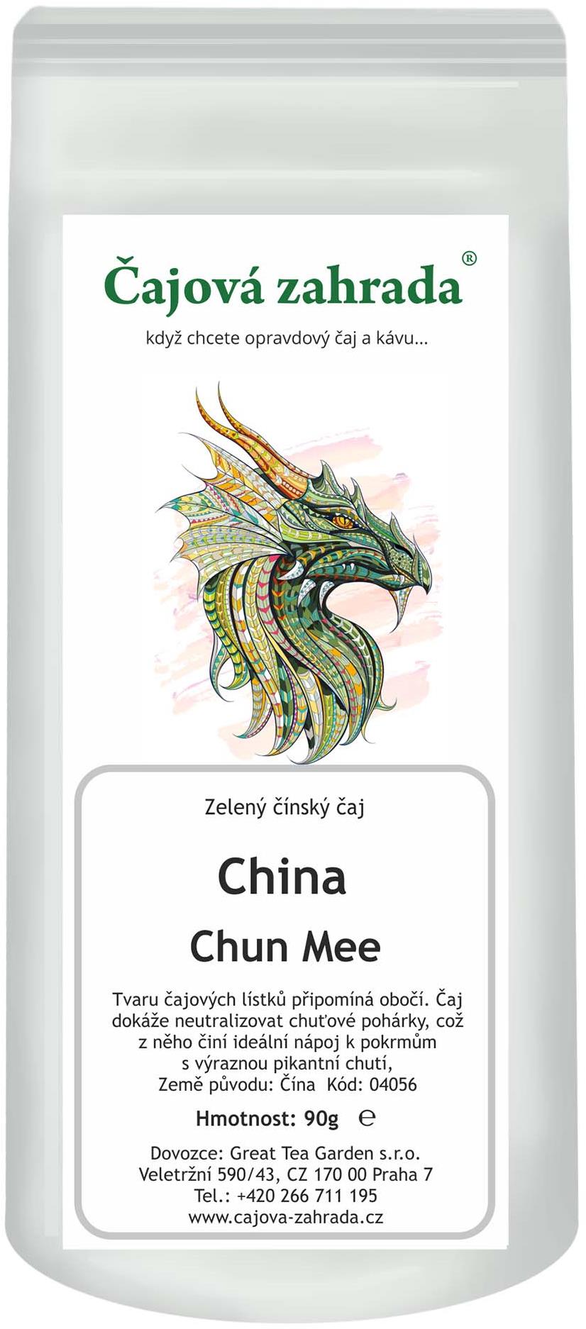 Čajová záhrada – China Chun Mee – zelený čaj, 90 g