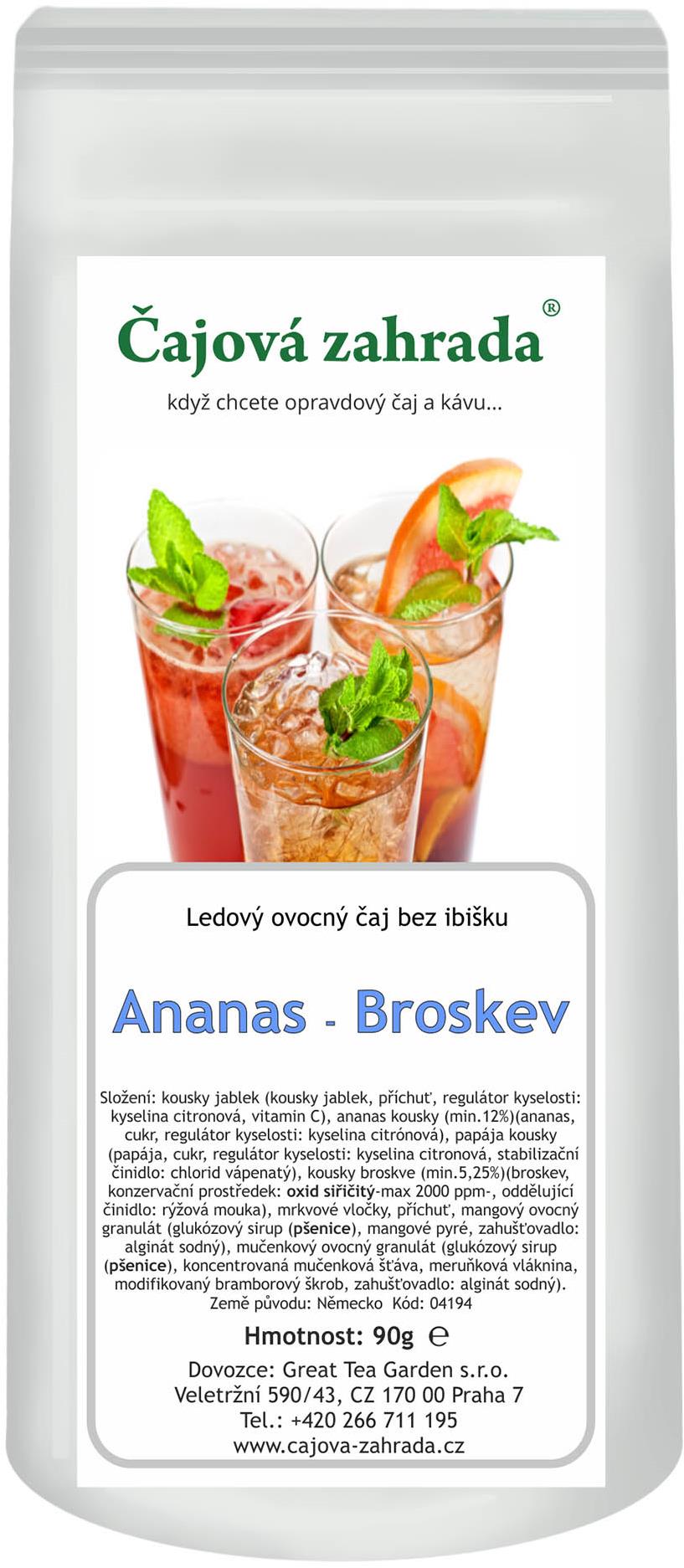 Čajová záhrada – Ananás & Broskyňa – ovocný čaj, 90 g