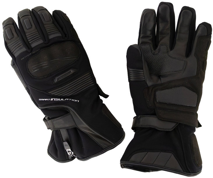 Cappa Racing Rukavice moto Donington textilné/kožené dlhé čierne M