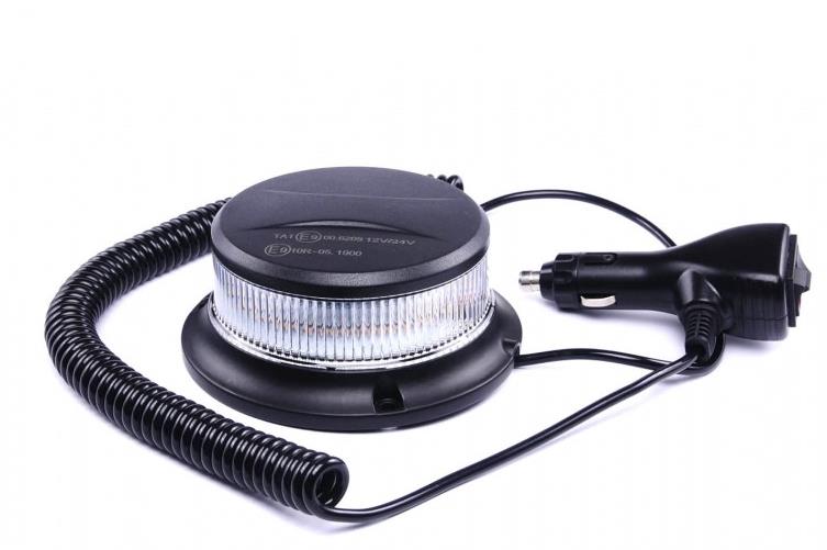 Autolamp Maják LED magnetický 12 V – 24 V, oranžový, 18 LED × 3 W