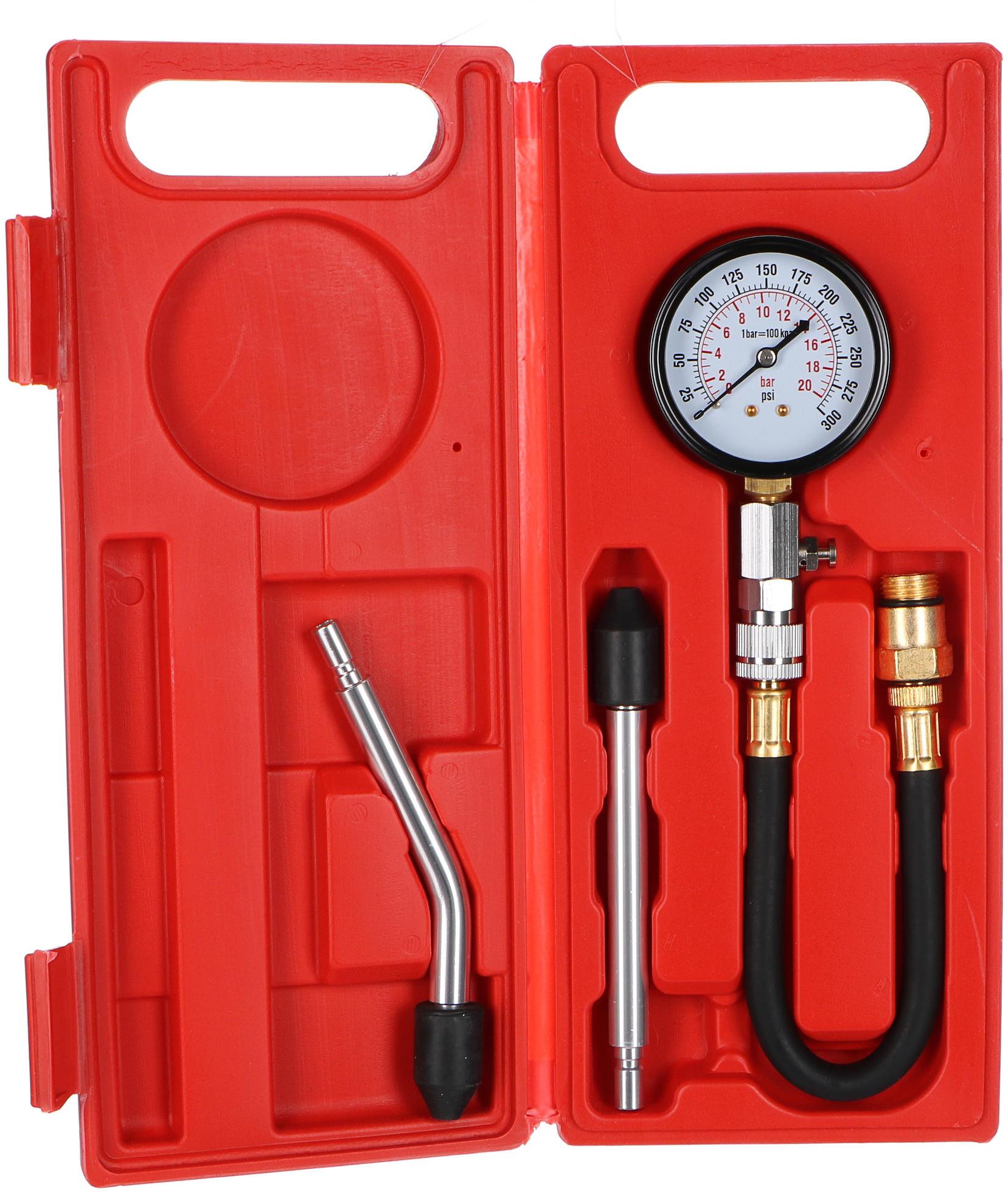 Sixtol Súprava na testovanie kompresie benzínových motorov Mechanic Engine Tester 4, 0-20 bar, 4 ks