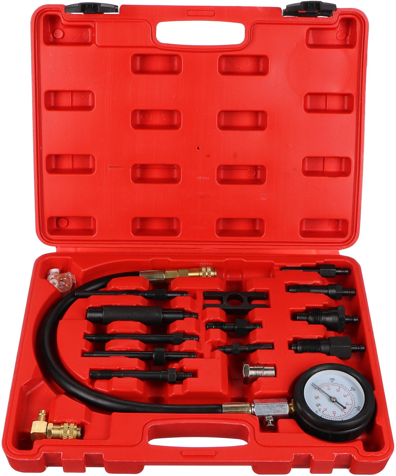 Sixtol Súprava na testovanie kompresie naftových motorov Mechanic Engine Tester 23, 0-70 bar, 23 ks