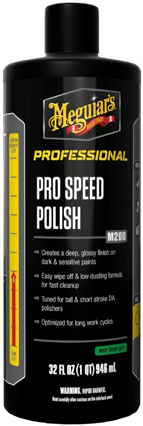 Meguiar's Pro Speed Polish M200 – profesionálna, finišovacia leštenka na tmavé laky, 946 ml