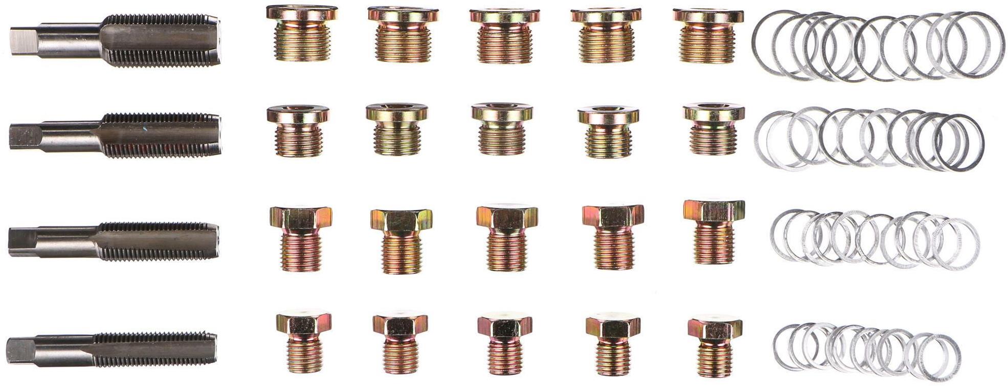 Sixtol Súprava na opravu závitov olejových vaní Mechanic Oil Pan Set 64, 64 ks