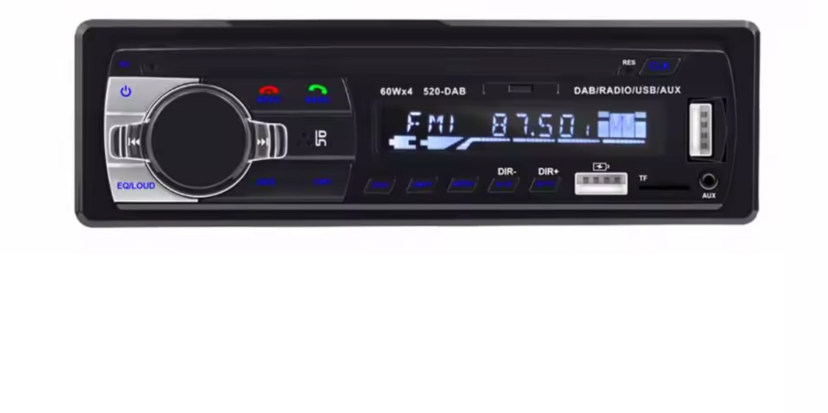 Mekede 1DIN Autorádio Bluetooth, USB, AUX, meniteľné podsvietenie tlačidiel