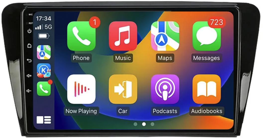 Ossuret 8 GB Autorádio Škoda Octavia 3, CarPlay, Android Auto, Bluetooth, GPS, Handsfree 8 + 64 GB