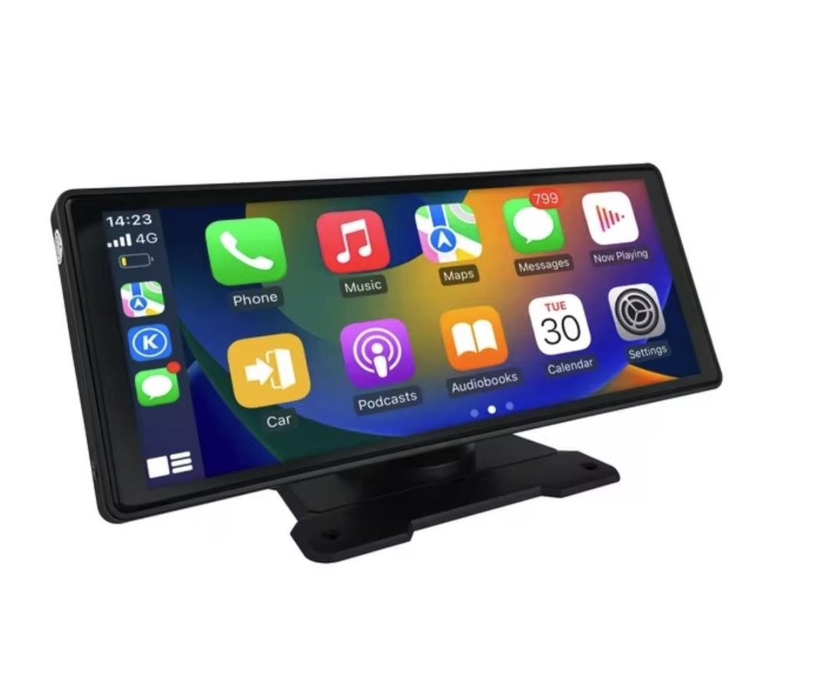 Ossuret 360° otočný nastaviteľný monitor, 10,26" Univerzálne autorádio s CarPlay a Android Auto