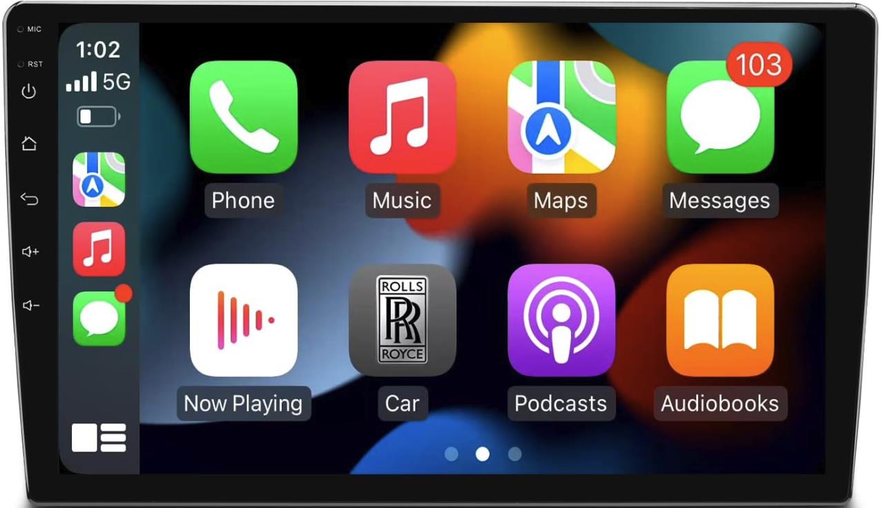 Ossuret Dotykové 9" Autorádio s Android Auto, Apple CarPlay, GPS Navigácia, Bluetooth, USB, WiFi