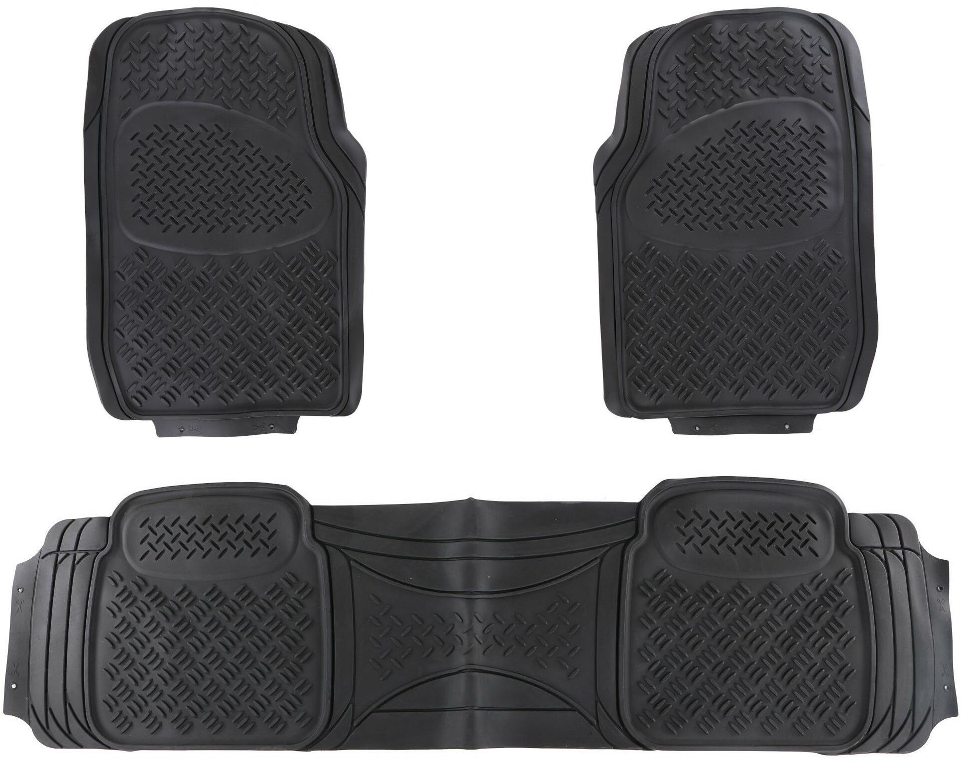 SIXTOL Univerzálne gumové autokoberce Car Mat Uni Sada 2, komplet, 3 ks