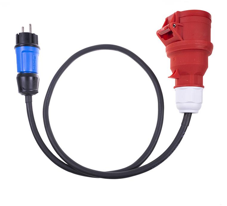 SECTRON Redukcia CEE 5-pin 16 A – CZ SCHUKO 16 A 230 V 1 m