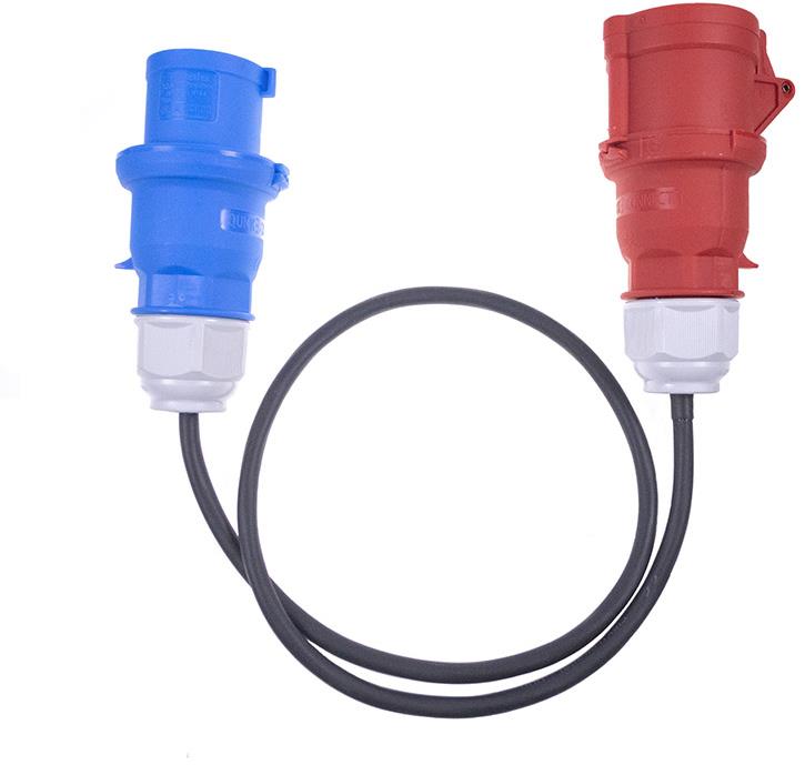 SECTRON Redukcia CEE 5-pin 32 A – CEE 3-pin (kempingová) 32 A 230 V 1 m