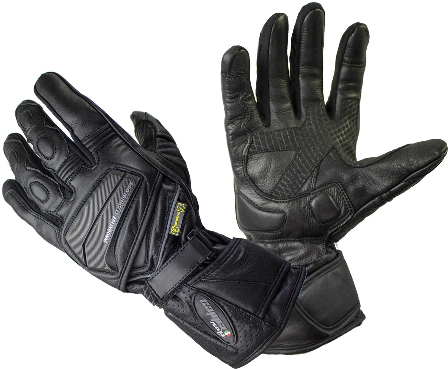 Cappa Racing Rukavice moto Detroit kožené dlhé čierne 3 XL