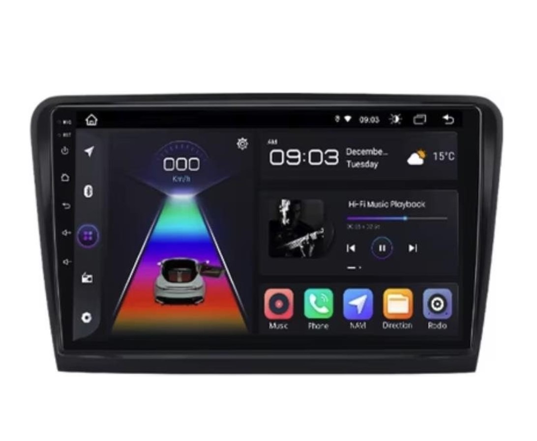OSSURET 8 GB Autorádio Škoda Superb II 2 2008 – 2015 CarPlay, android auto, navigácia, WiFi