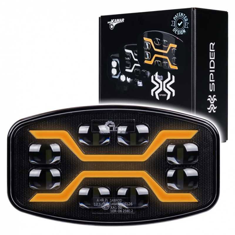 Kamar Diaľkový svetlomet LED 8500 lm 12 – 24 V homologácia 24,5 cm + pozičné svetlo + predátor