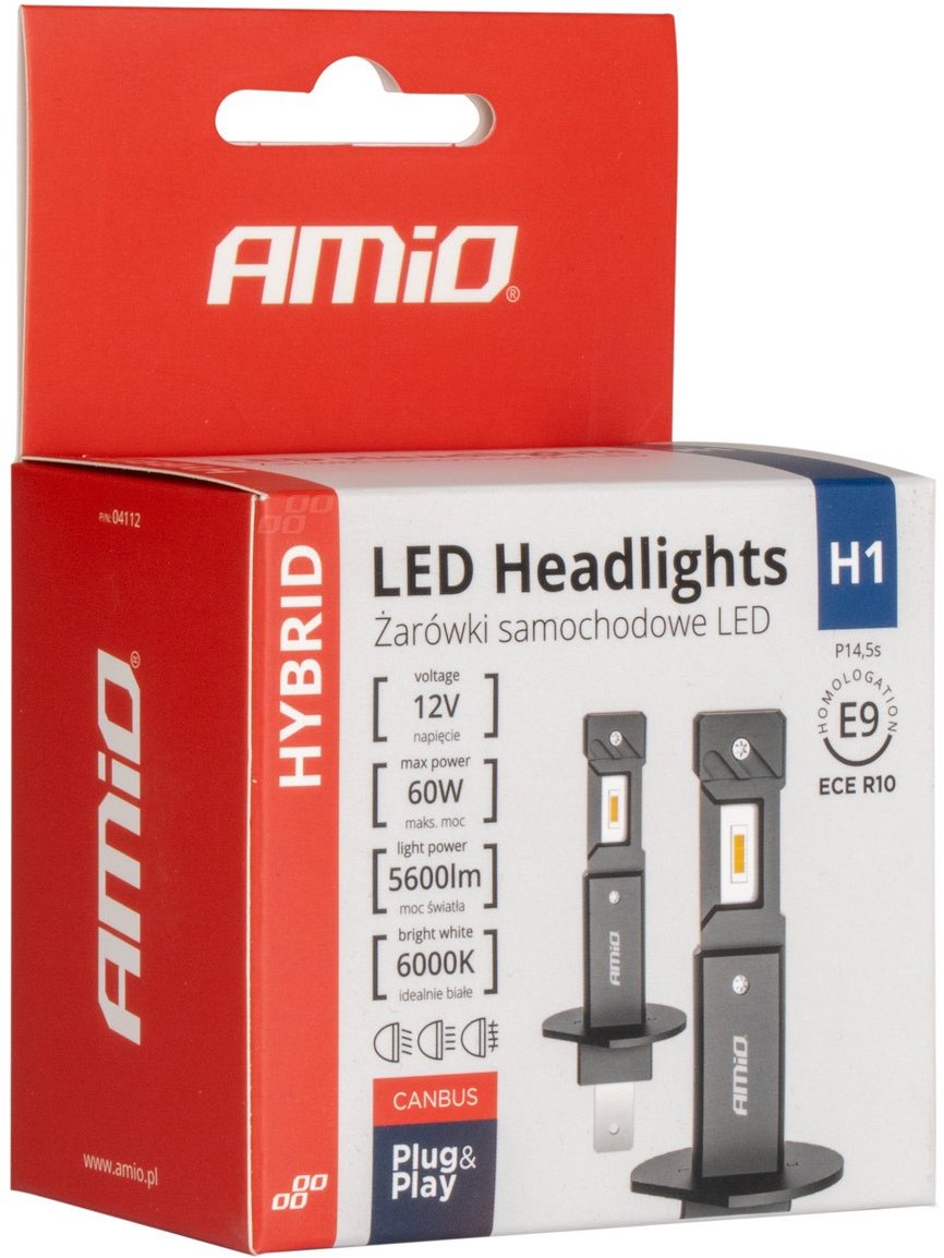 AMIO LED žiarovky H1 12V 2800 lm HYBRID, 2 ks