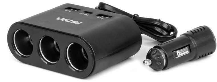 Amio Predlžovacia zásuvka 3× USB 12/24 V 120 W 70 cm