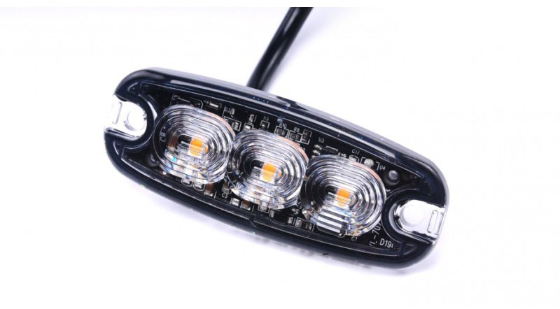 Autolamp CZ LED oranžové výstražné svetlo PREDATOR 3× 3 W 7 mm