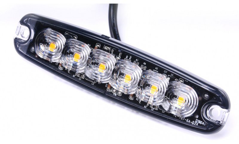 Autolamp CZ LED oranžové výstražné svetlo PREDATOR 6× 3 W 7 mm