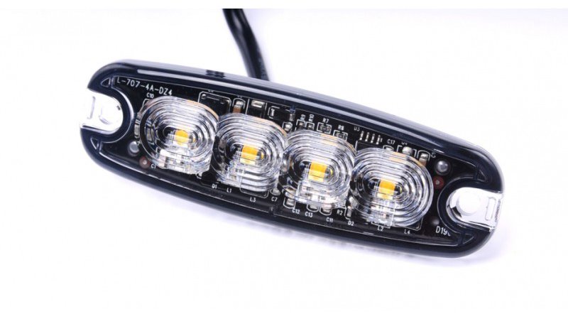 Autolamp CZ LED oranžové výstražné svetlo PREDATOR 4× 3 W 7 mm