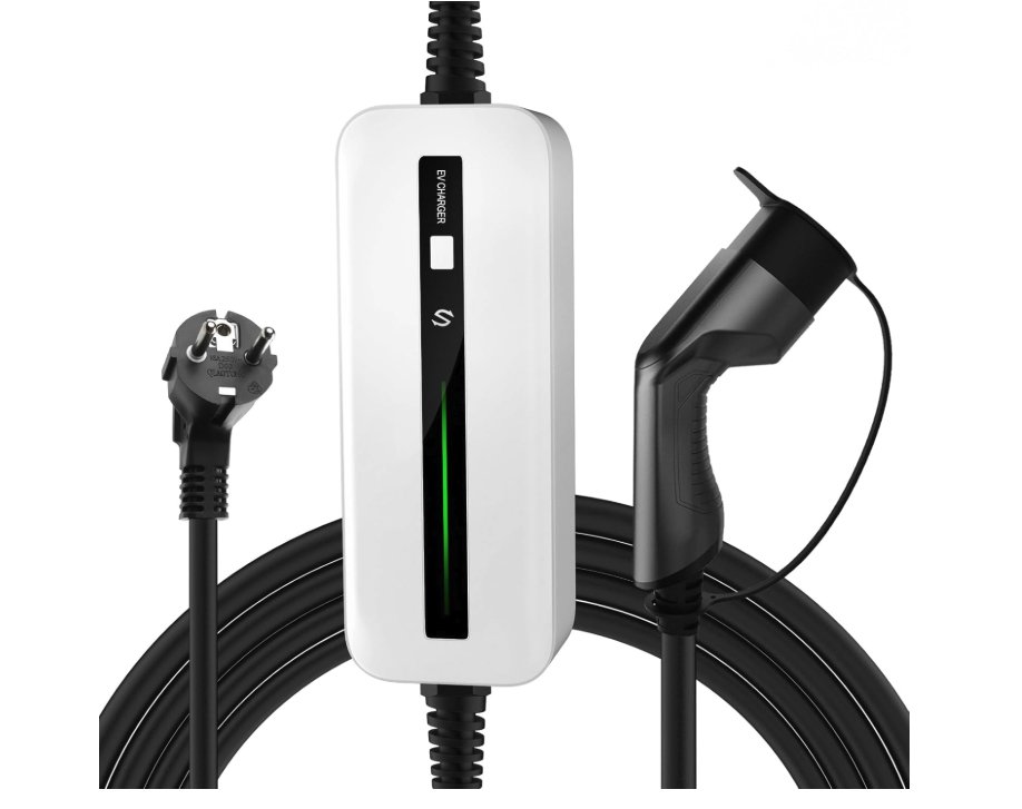 Morec Prenosná nabíjačka pre elektromobily typ 2, 10/16 A, 3,68 kW, 6 m jedna fáza, EU zástrčka, 230 V