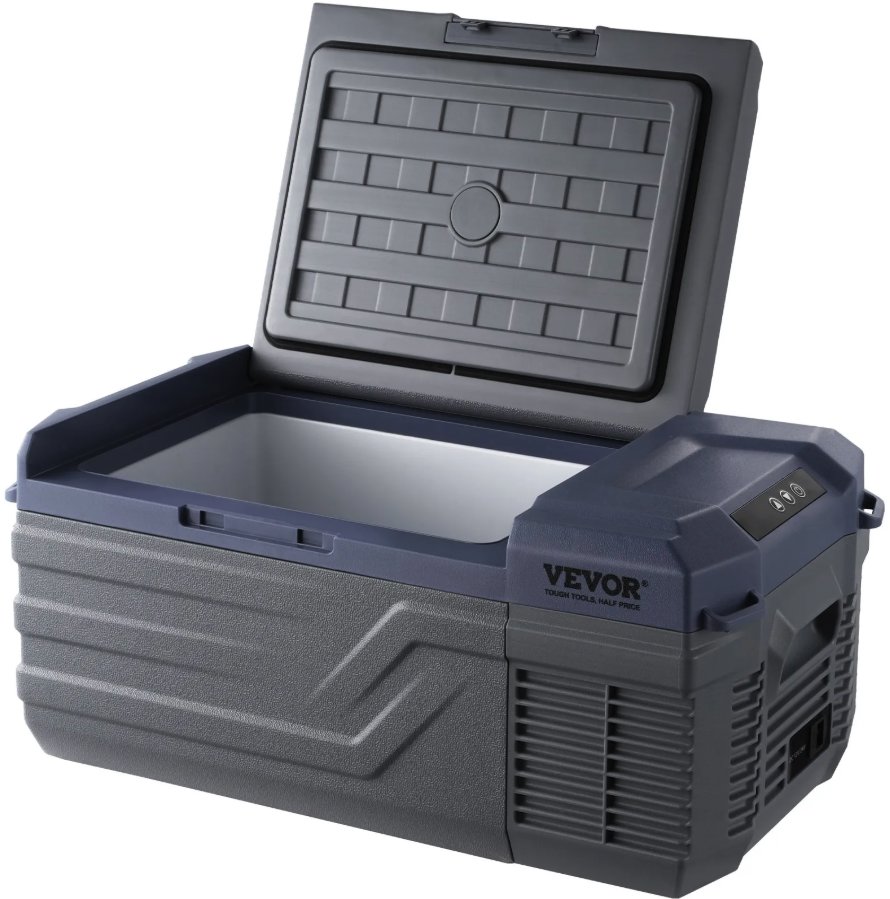VEVOR Kompresorová autochladnička -20 °C, 15 l mraznička s jednou zónou 12/24 V DC a 100 – 240 V AC