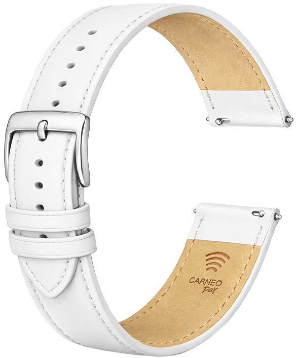 CARNEO PAY kožený 22 mm white
