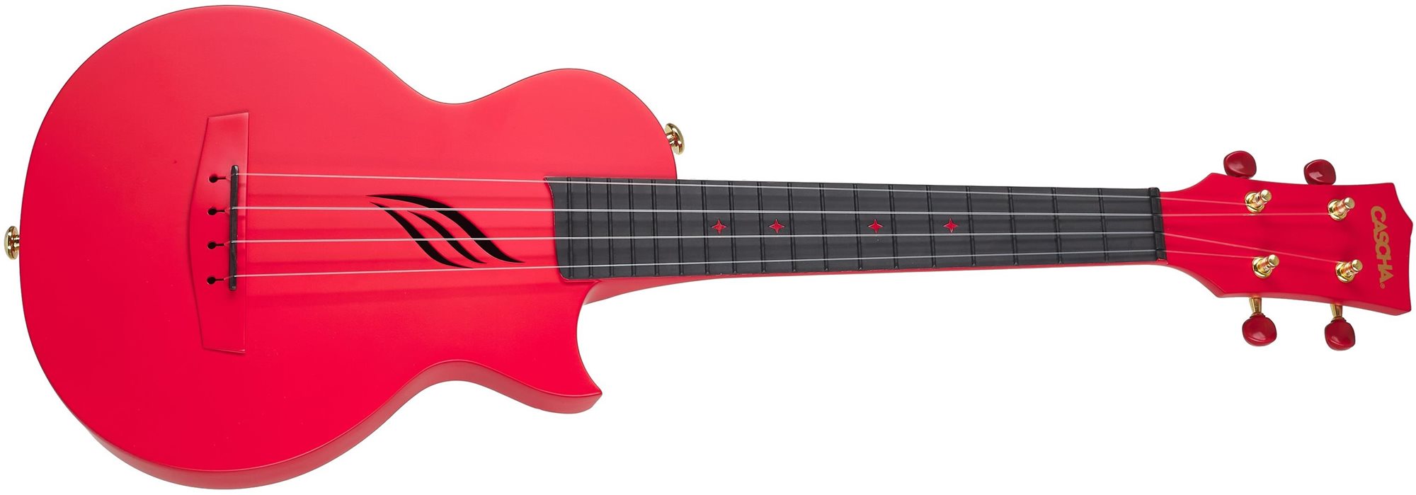 CASCHA HH 2280 Carbon Fibre Ukulele Sada Red