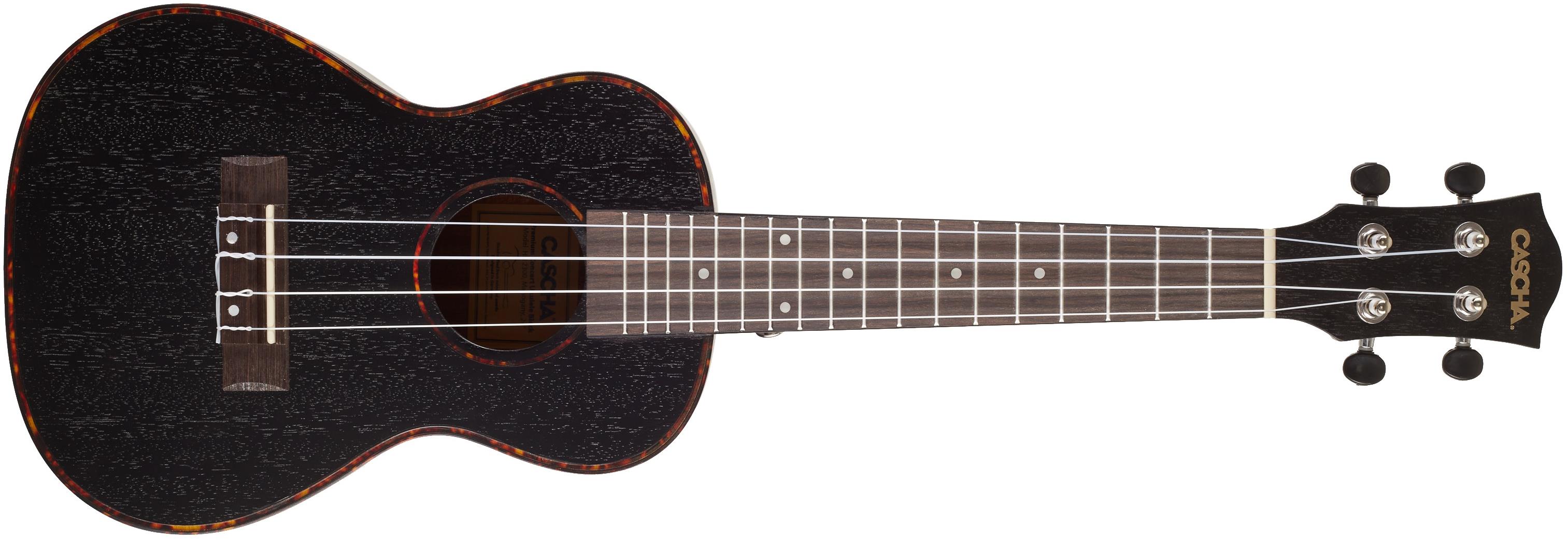 CASCHA HH 2300 Premium Mahogany Ukulele Set Black