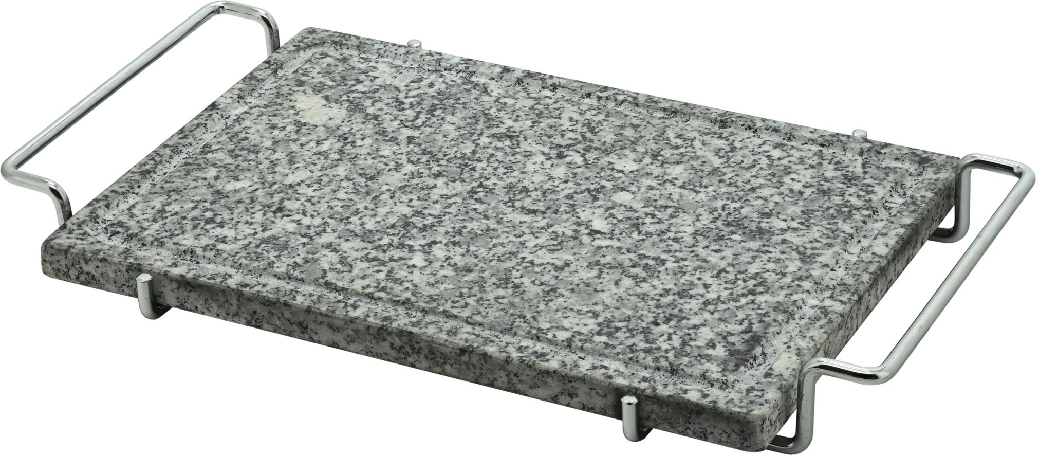 CATTARA Grilovací kámen Granit L s drážkou a držákem 30 × 20 × 1,65 cm