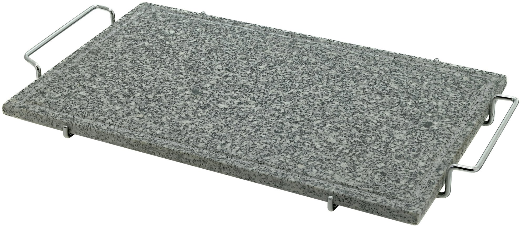 CATTARA Grilovací kameň Granit XL s drážkou a držiakom 4,5 × 56,5 × 31,5 cm