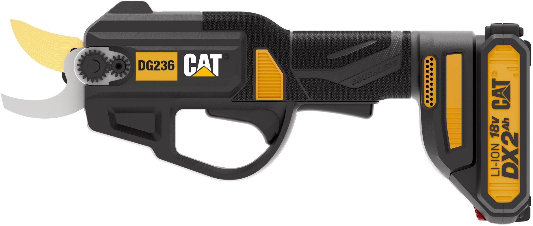CAT Nůžky na větve AKU DG236, 18V (1 × 2Ah AKU, 2A nabíječka)