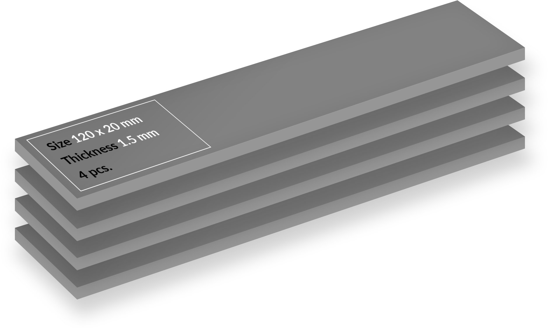 ARCTIC TP-4 Thermal Pad 120 × 20 × 1,5 mm (balenie 4 kusov)