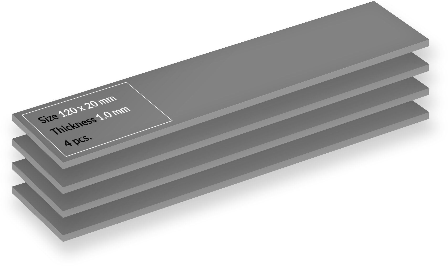 ARCTIC TP-4 Thermal Pad 120 × 20 × 1 mm (balenie 4 kusov)