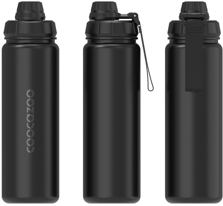 COOCAZOO izolovaná z nehrdzavejúcej ocele 0,7 l, Black