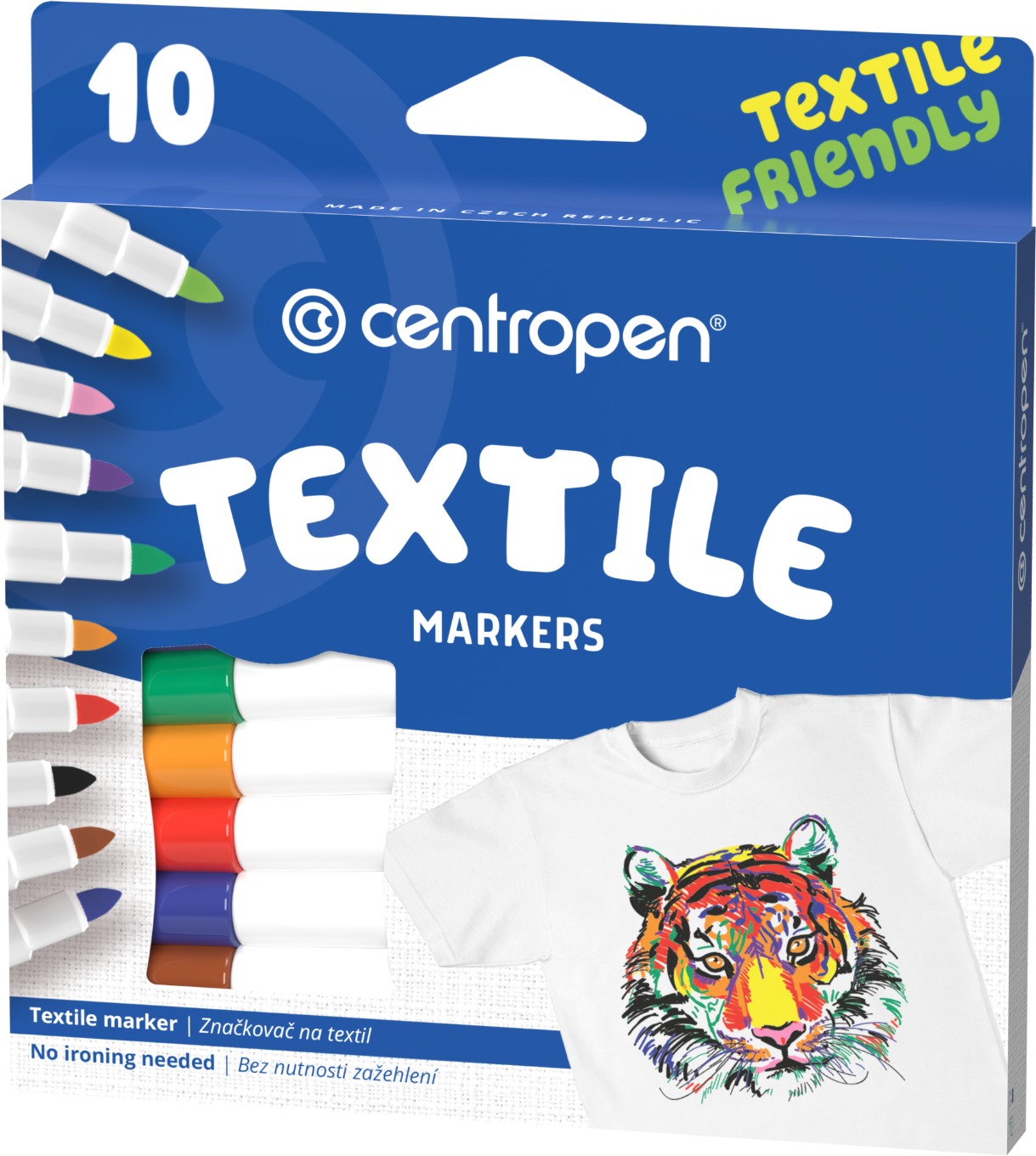 CENTROPEN značkovač 2739, na textil, ergo, balenie 10 ks