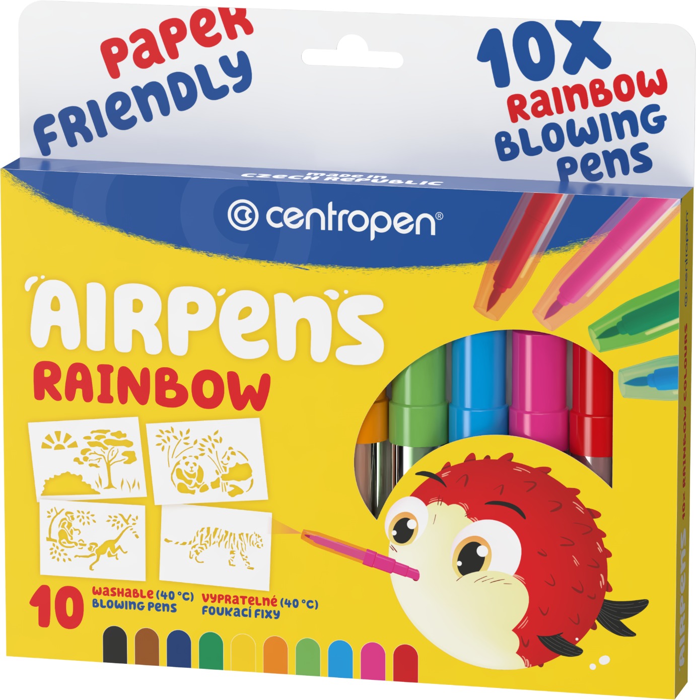 Centropen fúkacie fixky Air Pens 1500 Rainbow 10 ks