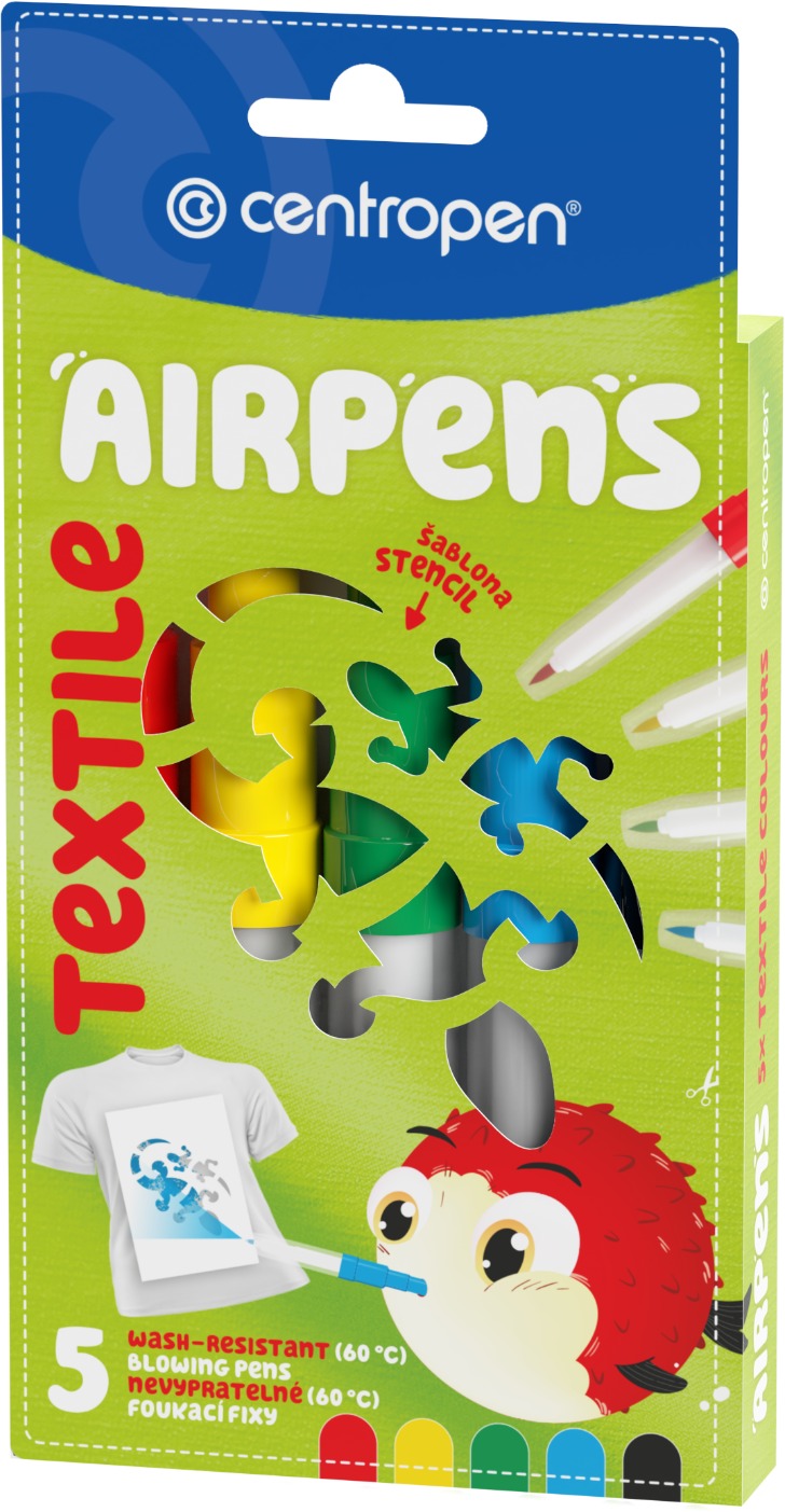 CENTROPEN Air Pens 1539, fúkacie, na textil, balenie 5 ks