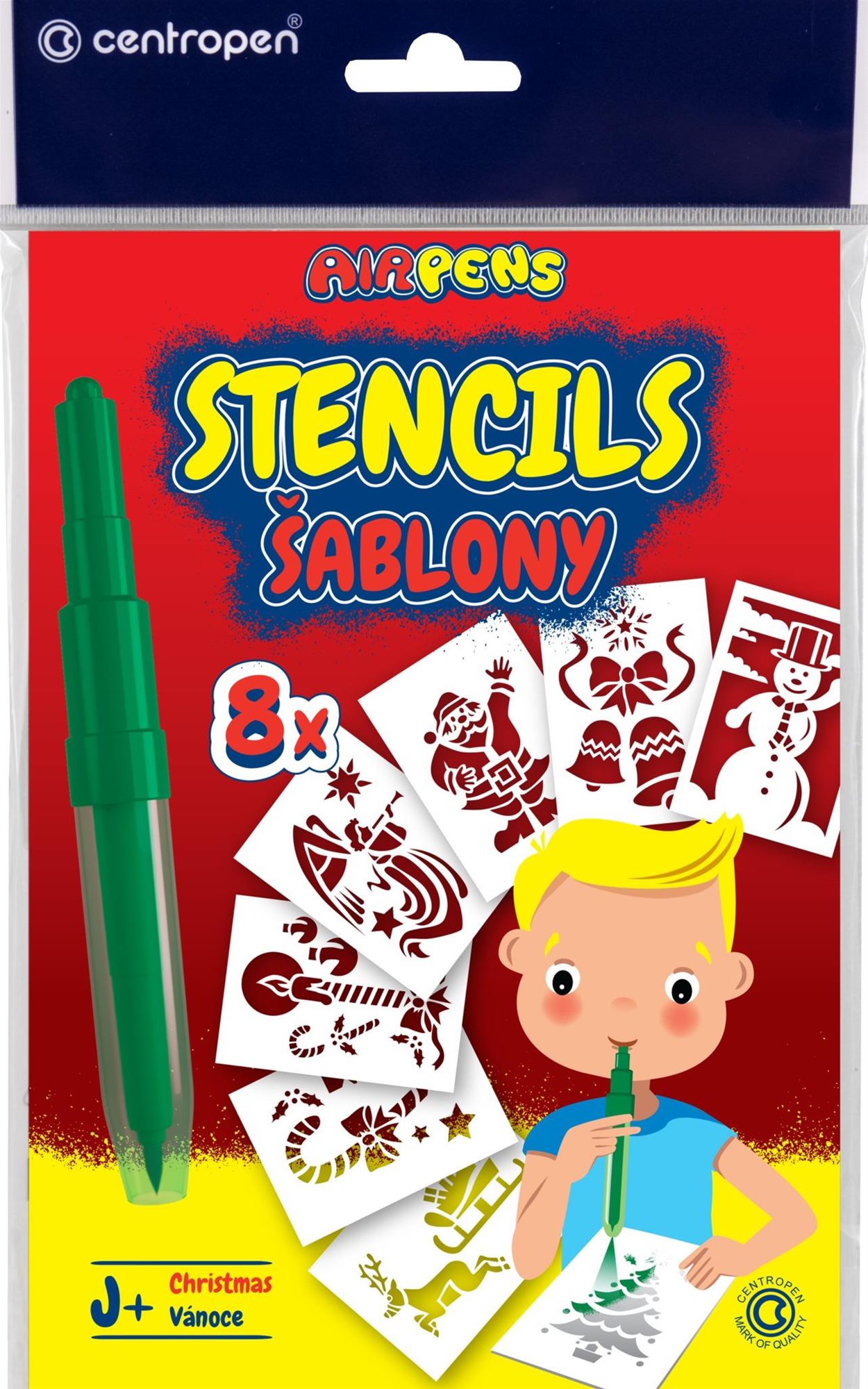 CENTROPEN šablóny k fúkacím fixkám 9996 J + Vianoce