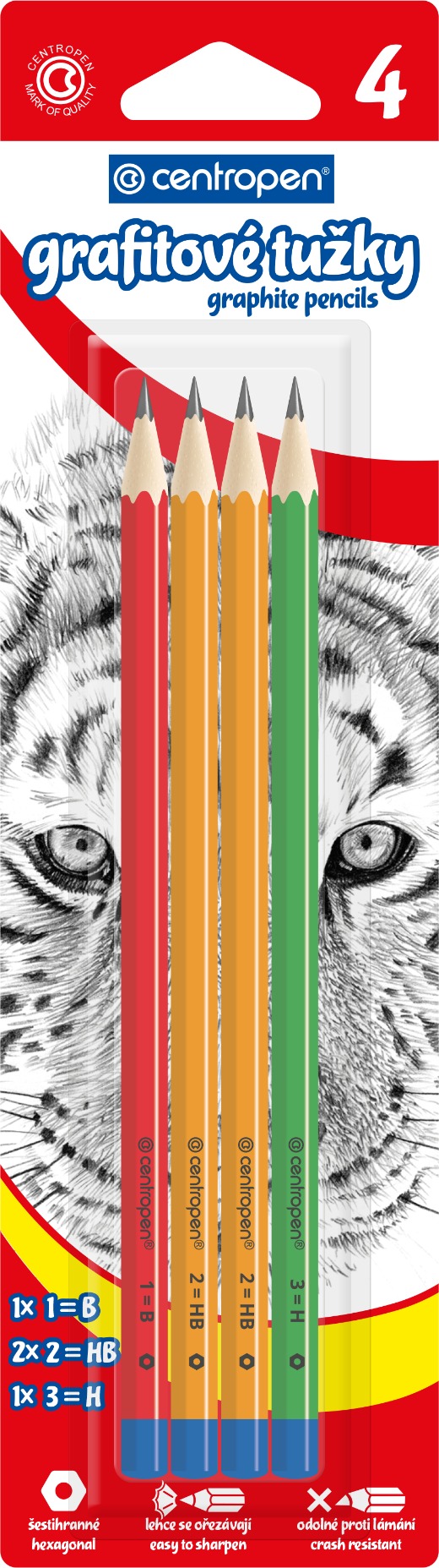 Centropen grafitové ceruzky 9510 4 ks
