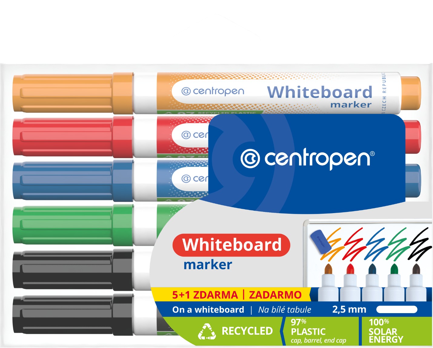 CENTROPEN značkovač 8559 5+1 na tabule